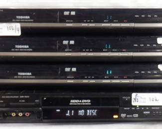 LOT OF 4 ELECTONICS INCLUDING TOSHIBA D-R410, PANASONIC DMR-T6070