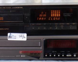 LOT OF 2 JVC ELECTRONICS INCLUDING JVC HR-S4700U, XL-Z555 CD PLAYER