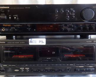 LOT OF 2 ELECTRONICS INCLUDING PIONEER VSX-305, TECHNICS SL-MC410
