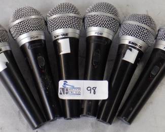 LOT OF 6 SHURE PG48 MICS