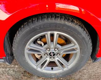 2010 red soft-top Mustang