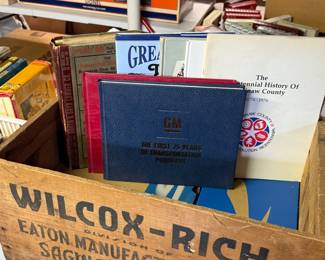 This is a terrific collection of Saginaw memorabilia! The wooden box in the bottom is fantastic!