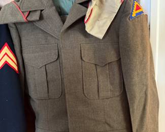 This is a beautiful vintage World War II original officers jacket US made wool and I believe it’s from the seventh army!
