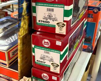 Here are three LGB Christmas train cars mint in their original unopened package!