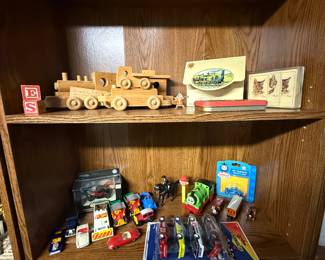 Here’s a nice close-up of the toy shelves