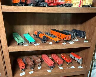 This is rack three of individual train cars