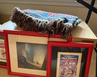Like any Estate Sale make sure you check below the tables! Here we have lots of Disney artwork