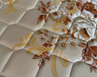 There’s a close-up of the pattern, it may be older, but it is in excellent condition and very comfortable! I believe this was a guestroom!