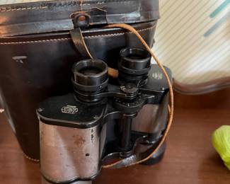 An older pair of binoculars that are heavy as all get out