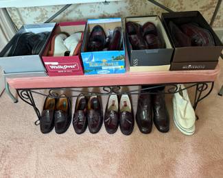 The men’s shoes look like they have never been worn! And as I typed this, I believe they are all size 10!