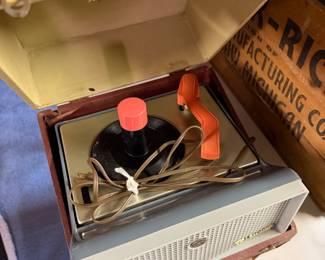 This is a terrific RCA Victor portable stereo! Just about every household and the United States had one of these at some point!
