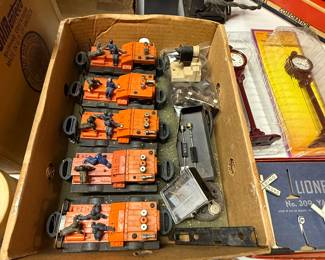 This box is exactly as we have found it inside or five post war Lionel number 50 gang cars from 1954!