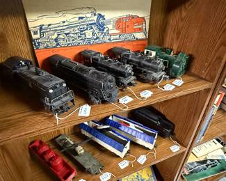Here’s another shot of those great engines! And the bottom, two shelves have store displays