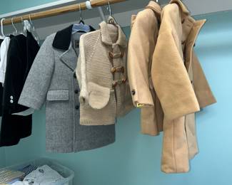 Loads of vintage boy's coats, jackets, outfits, baby clothes