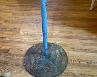 Vintage Coca-Cola Cast Iron Sign Base - Advertising Collectible.