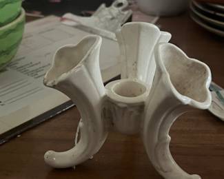 Vintage Ceramic Epergne Base - Trumpet Vase Style