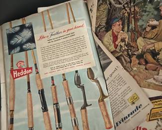 Fishing Ephemera - old school graphics, great for framing, collecting, and making junk journals