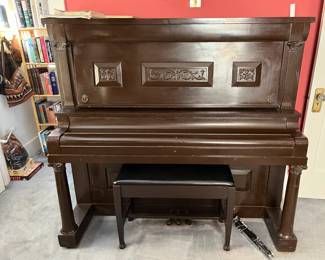 Antique upright piano Schimmel - Free to good home. You move!