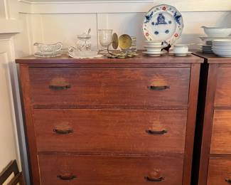 Two handmade 1930s pine dressers brought up from Arizona when the family moved to the NW