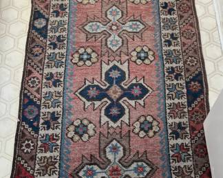 Turkish runner - hand knotted wool on wool - approx 2 x 8