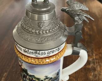 WW1 German Regimental stein with lithophane bottom