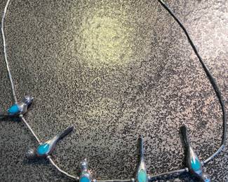 Navajo .925 fetish necklace