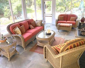 Indoor/outdoor wicker furniture