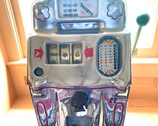 Vintage one-arm bandit slot machine