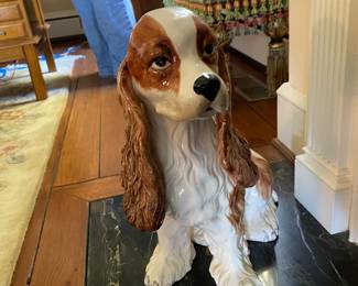 Large Cavalier King Charles ceramic figure