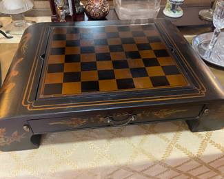 FABULOUS UNIQUE CHESS/BACKGAMMON BOARD W/ PIECES