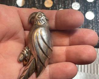 LARGE STERLING BIRD BROOCH /PIN