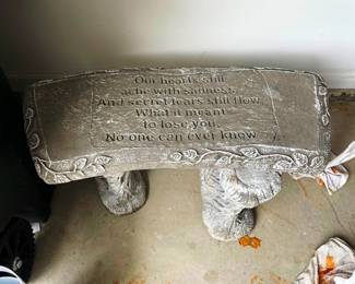 cement bench
