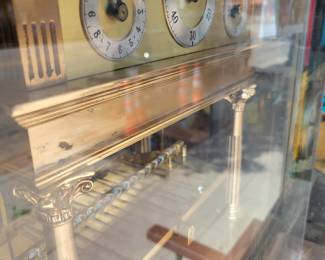 Congreve Rolling Ball Clock. Invented by Sir William Congreve in 1808. This reproduction was built in the 1960's by the worlds oldest Clockmaker, Thwaites & Reed of London. The tilting table and rolling ball act as the pendulum, with each oscillation taking 15 seconds. 