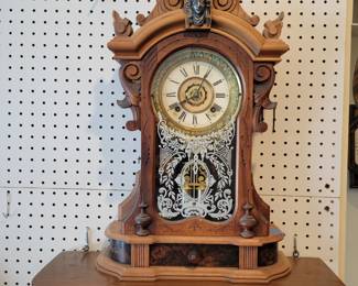 Ansonia Time and Strike with Alarm on Matching Shelf. Has been overhauled. 