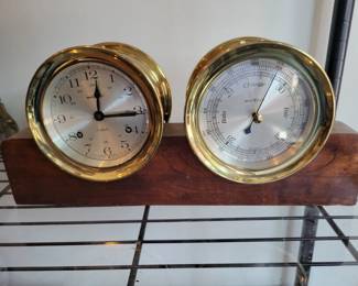 Howard Miller Ships Clock & Barometer. In running order. 