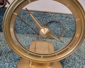 Jefferson Golden Minute Clock. Runs. 