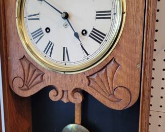 Seth Thomas 30 day runner, formally a time punch clock. Restored and running.