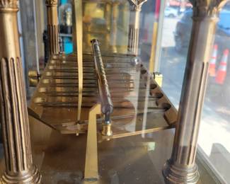 Congreve Rolling Ball Clock. Invented by Sir William Congreve in 1808. This reproduction was built in the 1960's by the worlds oldest Clockmaker, Thwaites & Reed of London. The tilting table and rolling ball act as the pendulum, with each oscillation taking 15 seconds. 