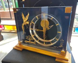 Jaeger LeCoultre Marina Desk Clock with it's original case. Serviced. 