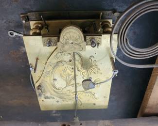 Painting Picture Clock. Music box needs to be restored. The Painting has been cleaned.  Time only Fusee Movement in working order. 