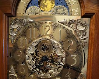 Ridgeway Case Hermerle movement, lit pendulum and top. Three tunes. New movement.