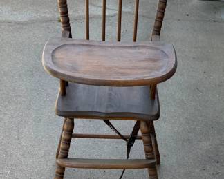 Jenny Lind Oak 1970's highchair