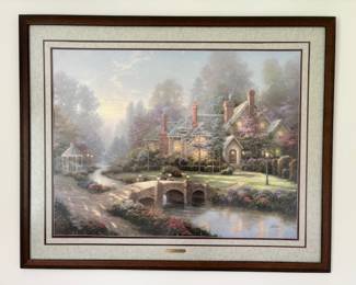 Thomas Kinkade Beyond Spring Gate, Spring Gate II (signed and numbered paper)