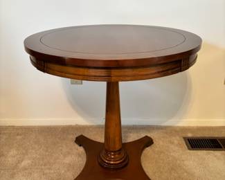 Round Wood Accent Table