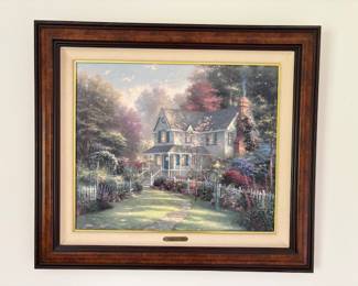 Thomas Kinkade Victorian Garden II (signed and numbered canvas)