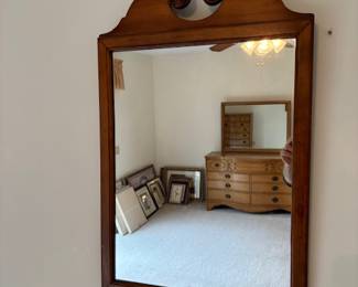 Vintage Wood Wall Mirror