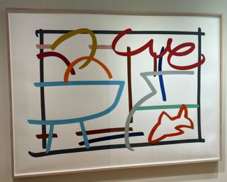 "FRUIT AND GOLDFISH" Circa 1989 by Tom Wesselman 1931-2004 Screen-print in colors on Museum Board, 80"x59" Edition: HC 8/12