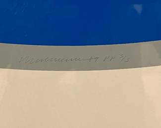 "BLONDE VIVIENNE" by Tom Wesselman 1988 screen print in colors on wove paper, 58"x57" signed print proof from an edition of 3