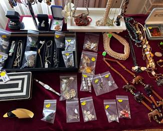 more jewelry, earrings, necklaces