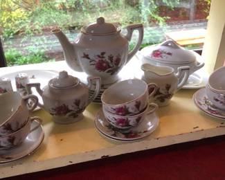 Made in Japan Child's Tea Set--Moss Rose (w/ box)